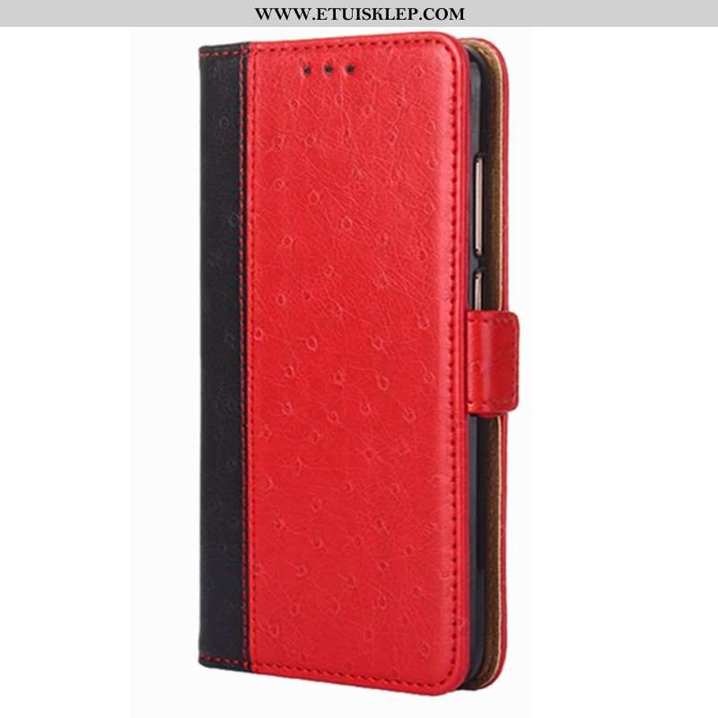 Etui Folio do Xiaomi Redmi Note 11 Pro / 11 Pro 5G Tekstura Skóry Strusia